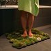 bathroom rug made out of moss
