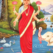 fourarmed standing lakshmi with raining coins os28