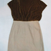 90807A-07 PRADA BEIGE VELOUR&WOOL COTTON DRESS SIZE 2 4 6(BACK) 