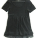 90808A-12A GUCCI BLACK WOOL JERSEY&SILK TOP SIZE S M PRICE USD 3