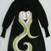 91012A-37  GUCCI BLACK WOOL COTTON&WOOL COAT SIZE 2 4 6 PRICE US