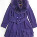 91019A-09  GUCCI PURPLE WOOL&FOX HAIR JACKET SIZE 2 4 6 PRICE US