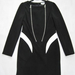 90801B-10 CHANEL BLACK COTTON JERSEY&POLYESTER DRESS SIZE 2 4 6 