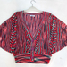 90924B-33B MOSCHINO RED WOOL JERSEY TOP SIZE ONE SIZE (FREE) PRI