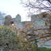 Somoskői vár, az északi fal lőrésekkel