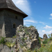 Somoskői vár, az északi torony a falmaradványokkal